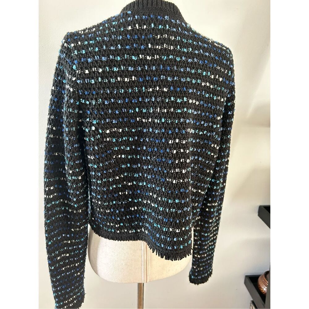 White House Black Market Tweed Moto Jacket Womens S Pockets White House Black M - Picture 3 of 6